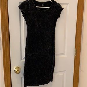 Forever21 Charcoal thin short sleeve dress